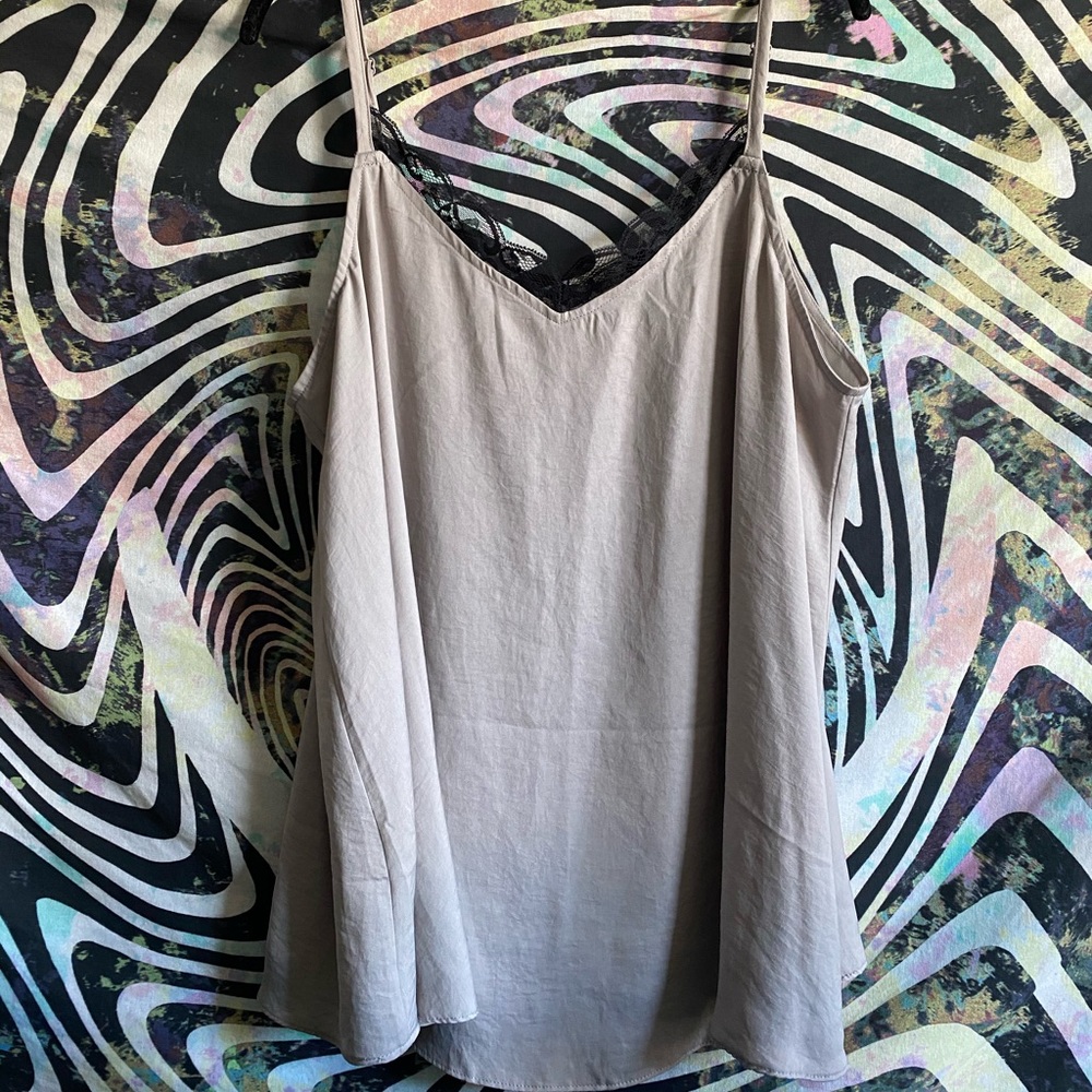 Silk Tank W/ Lace Lining